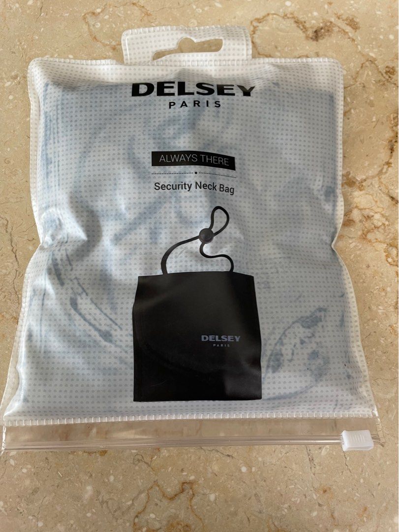 Delsey Paris security neck bag passport pouch holder case sling