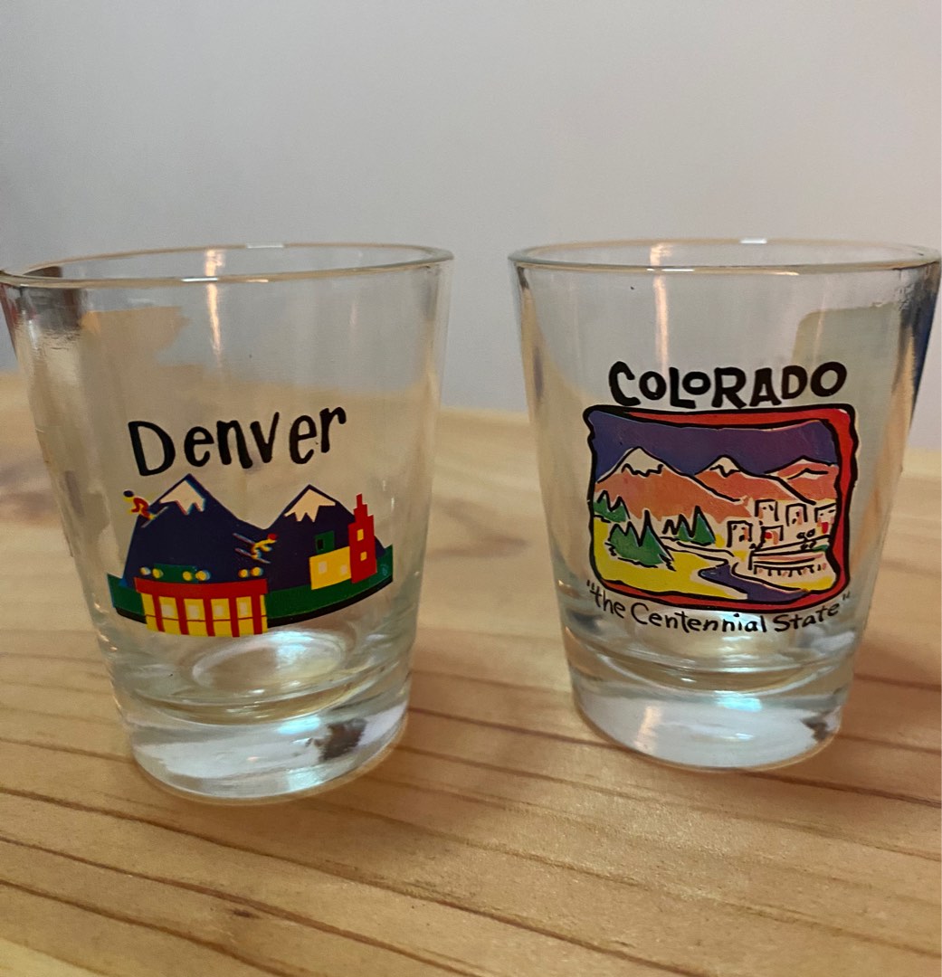 Denver Colorado Shot Glasses , Antik, Pajangan di Carousell