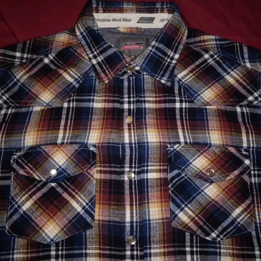 Dickies Western Pearl Snap button shirt Men s Fashion Tops