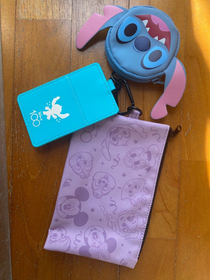 Disney100 Stitch Zipper Pouch, Women's Fashion, Bags & Wallets, Purses