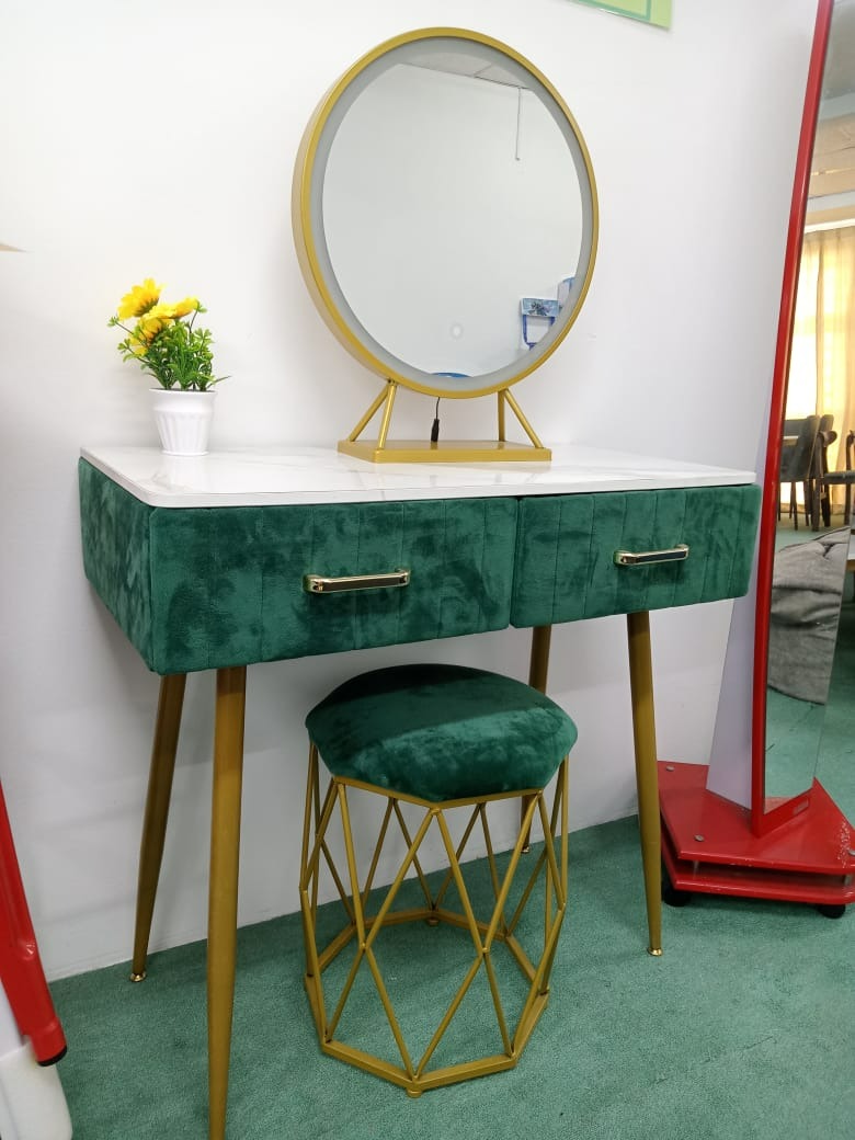 Emerald green dressing table hotsell stool