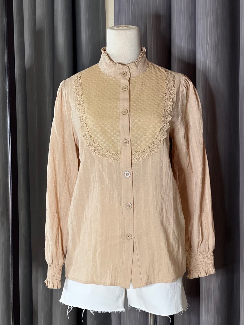 Elle Blouse, Women's Fashion, Tops, Blouses on Carousell