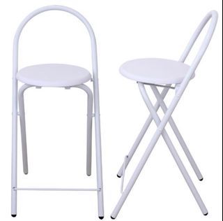 【E-Style】鋼管高背(木製椅座)折疊椅/吧台椅/高腳椅/餐椅/摺疊椅