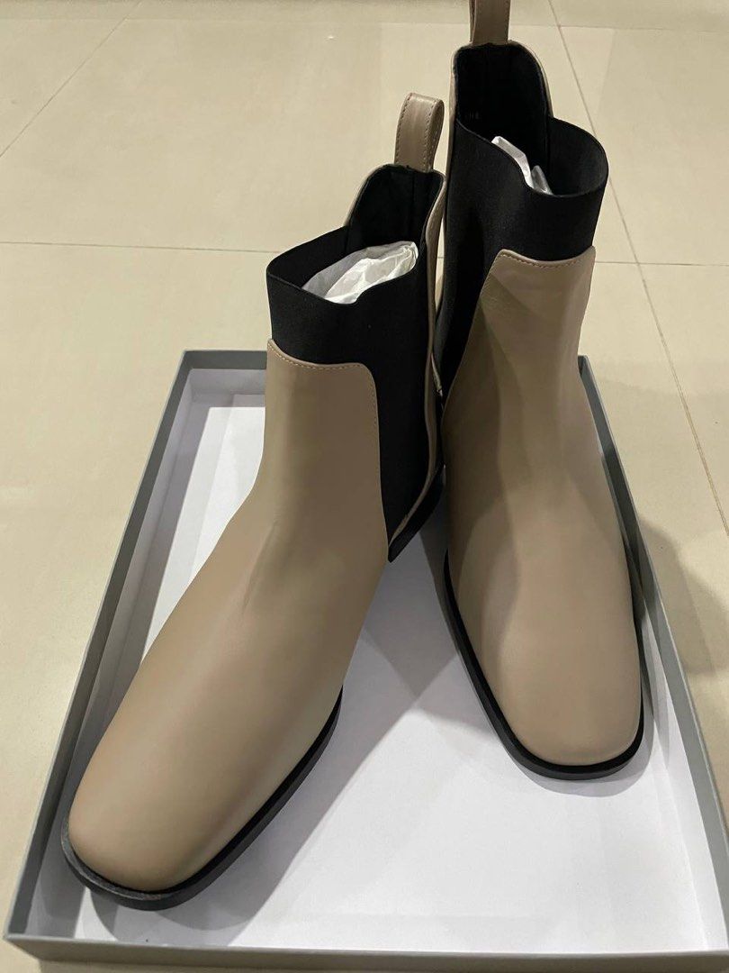 Everlane Italian Square Toe Chelsea Boots Women s Fashion