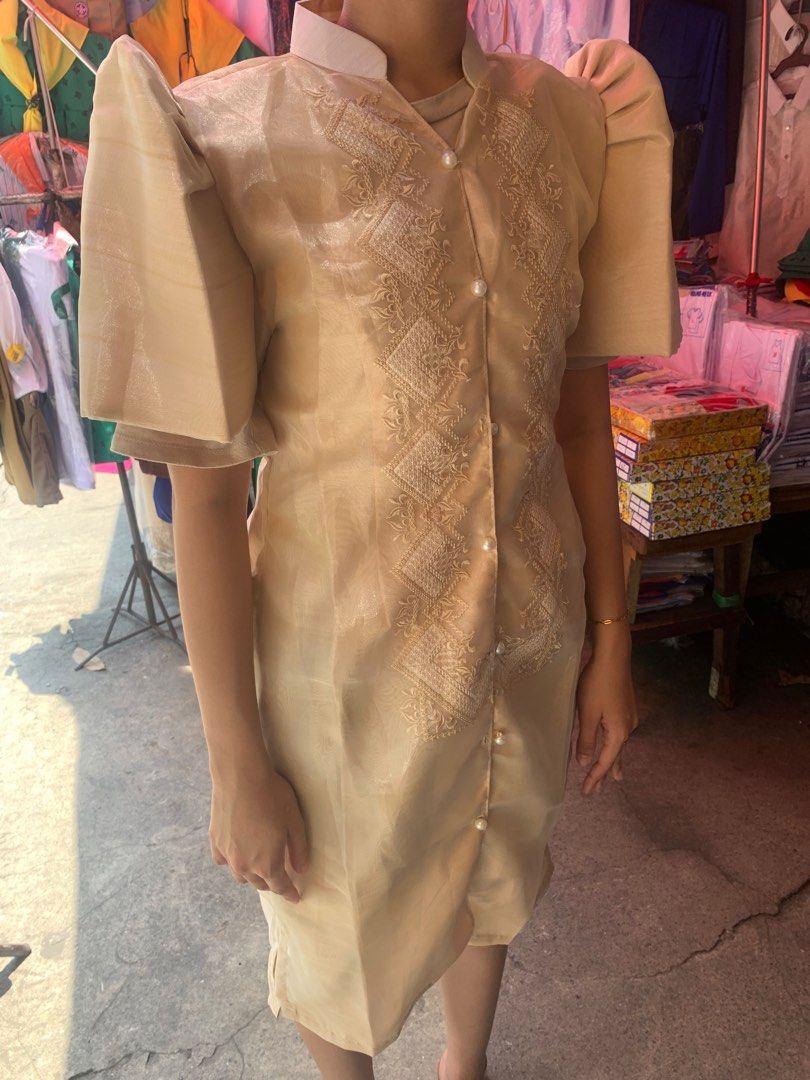 Ecru filipiniana dress top