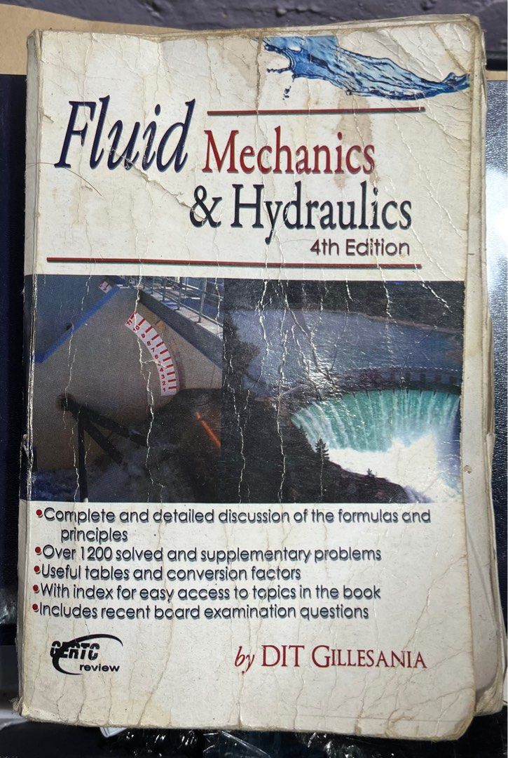 Fluid Mechanics & Hydraulics 4th Editoon by DIT Gillesania, Hobbies