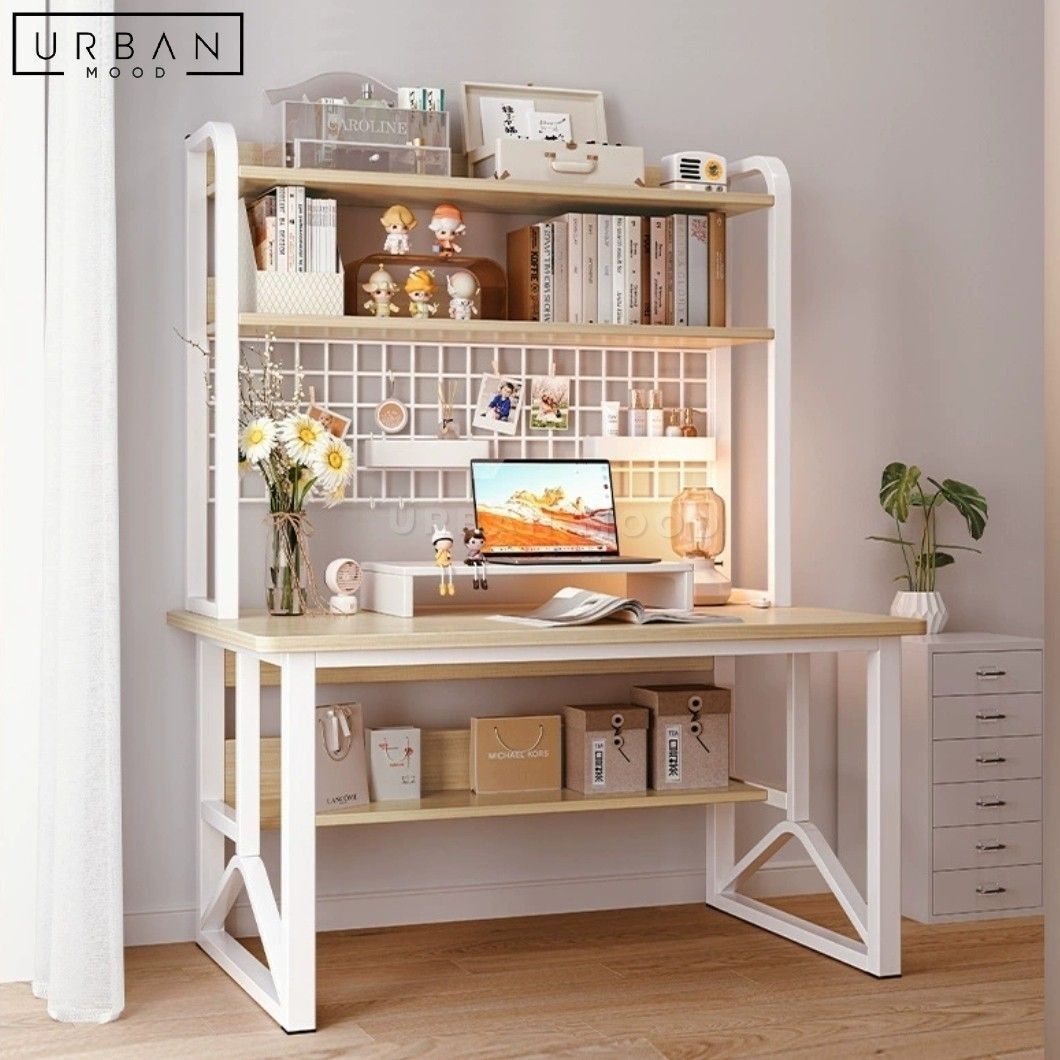 FOCAL Modern Study Table With Shelf, Furniture & Home Living, Furniture ...