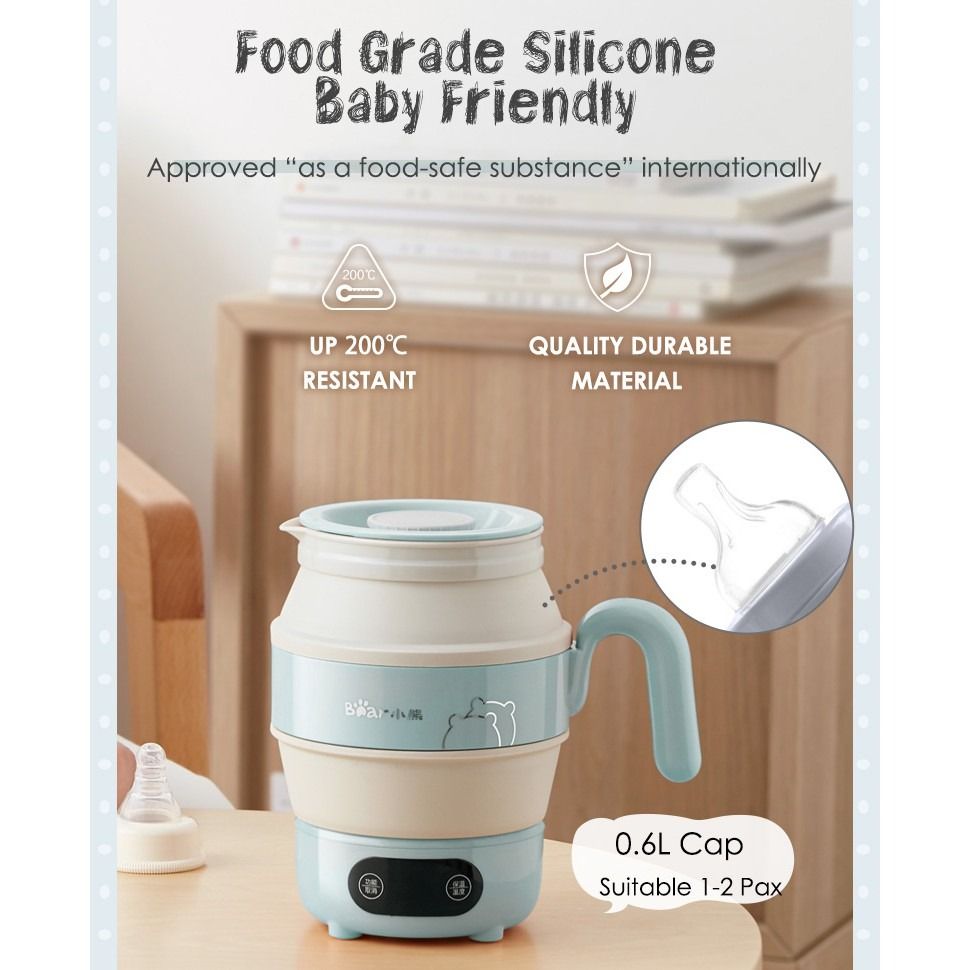 Foldable Electric Kettle, Portable Small Mini Travel Compression Kettle  AG0422, TV u0026 Home Appliances, Other Home Appliances on Carousell
