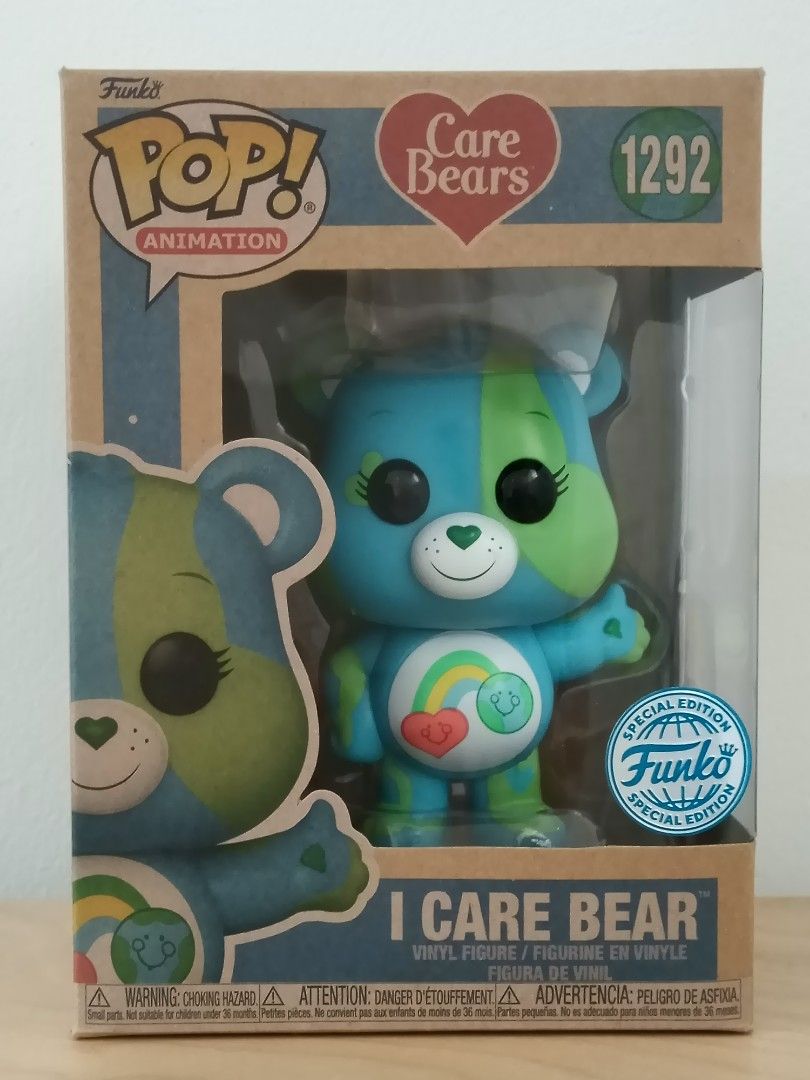 Funko Pop I care Bear Earth Day Care Bear, Hobbies & Toys, Collectibles