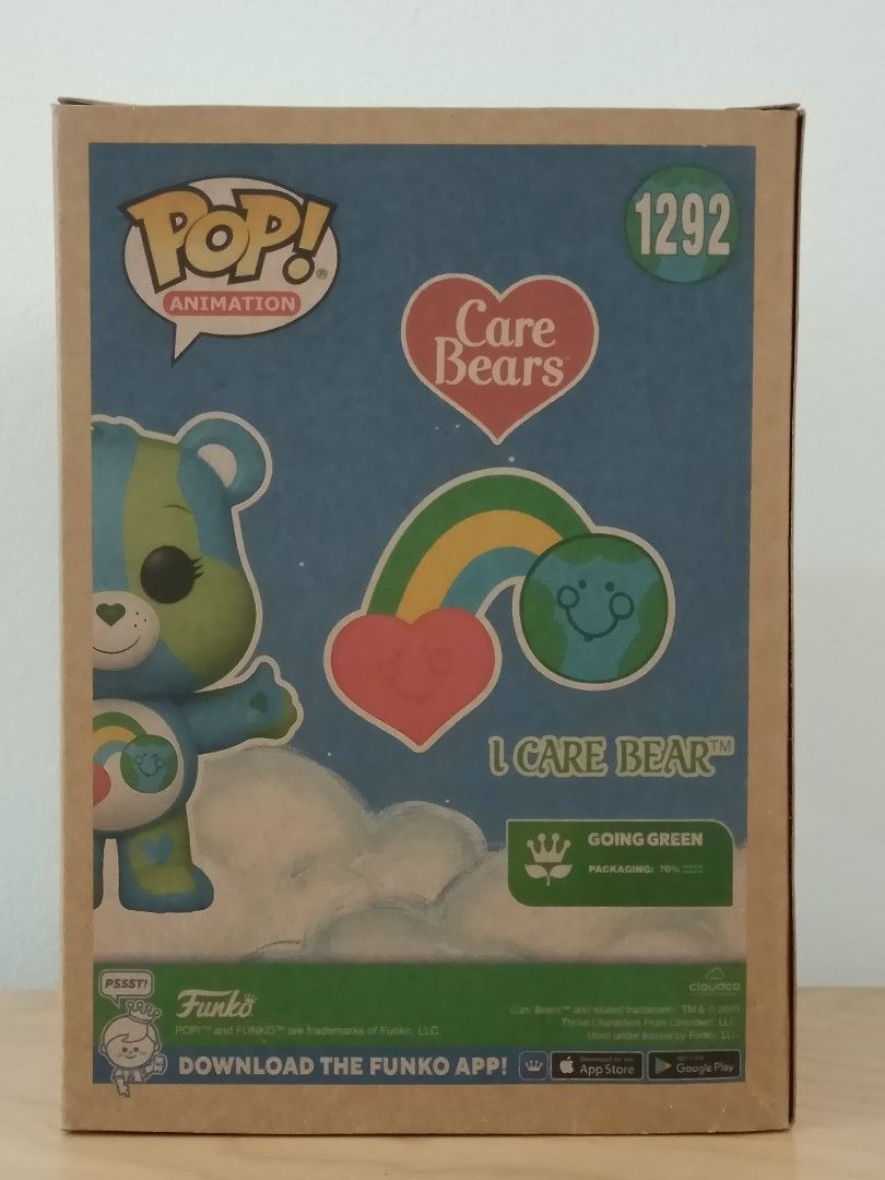 Funko Pop I care Bear Earth Day Care Bear, Hobbies & Toys, Collectibles