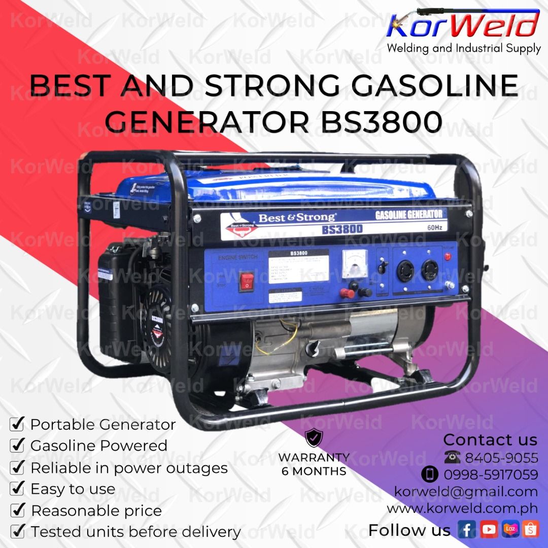 Gasoline Generator BS3800 - Best and Strong, Commercial & Industrial ...