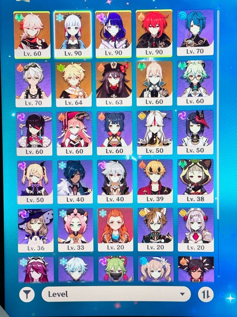 Compte Genshin Impact EU AR55 Avec 6 Personnages 5 étoiles – PC
