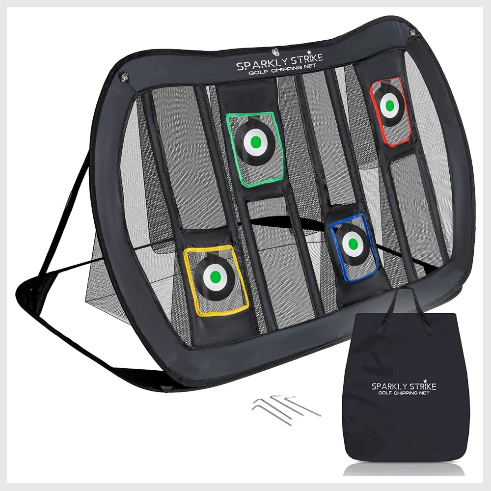 Golf Chipping Net XL Size with 4 Targets. Practice Your Chipping And