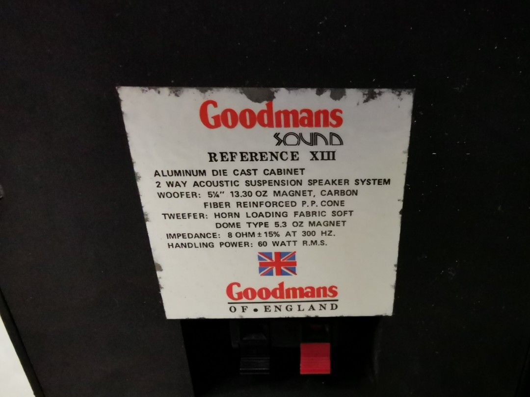 Goodman sound Reference 13 2 way Bookshelf speaker, Audio, Soundbars