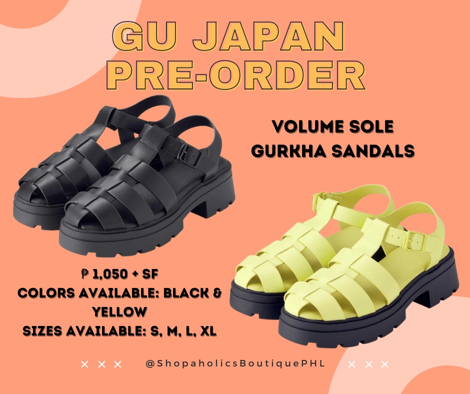 GU Volume Sole Gurkha Sandals, Women's Fashion, Footwear, Flats