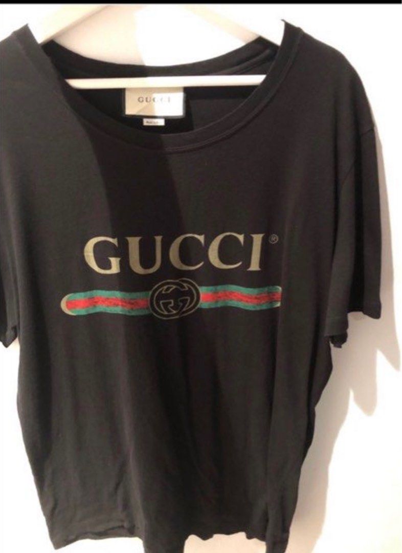 Gucci plain black t shirt hotsell