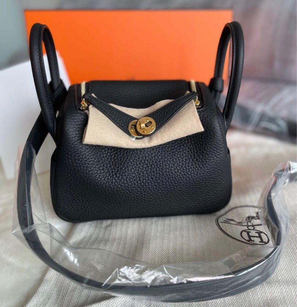 Hermes Mini Lindy Black GHW Bnib, Luxury, Bags & Wallets on Carousell