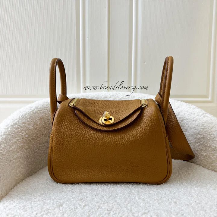 Mini Lindy 20 Clemence Leather Sesame GHW