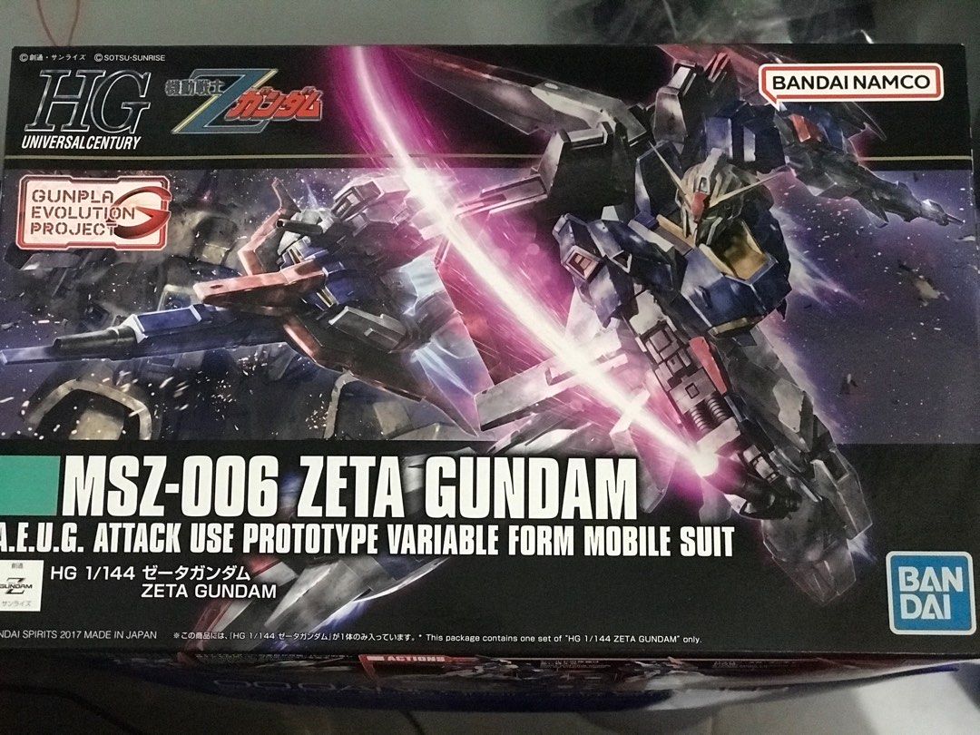 HG 新生版Z高達Zeta Gundam 1/144高達模型, 興趣及遊戲, 玩具& 遊戲類