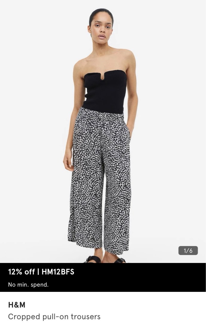 Buy Navy Wide Leg Pull On Trousers  14S  Trousers  Tu
