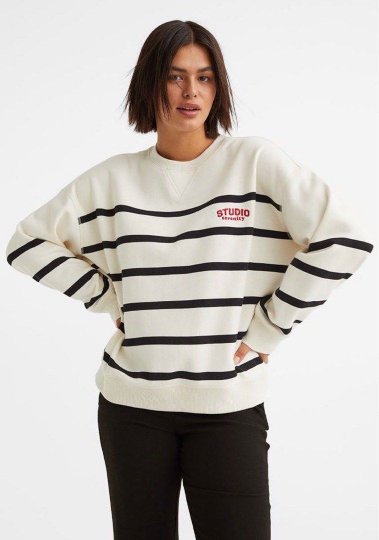 H&m 2025 striped sweatshirt