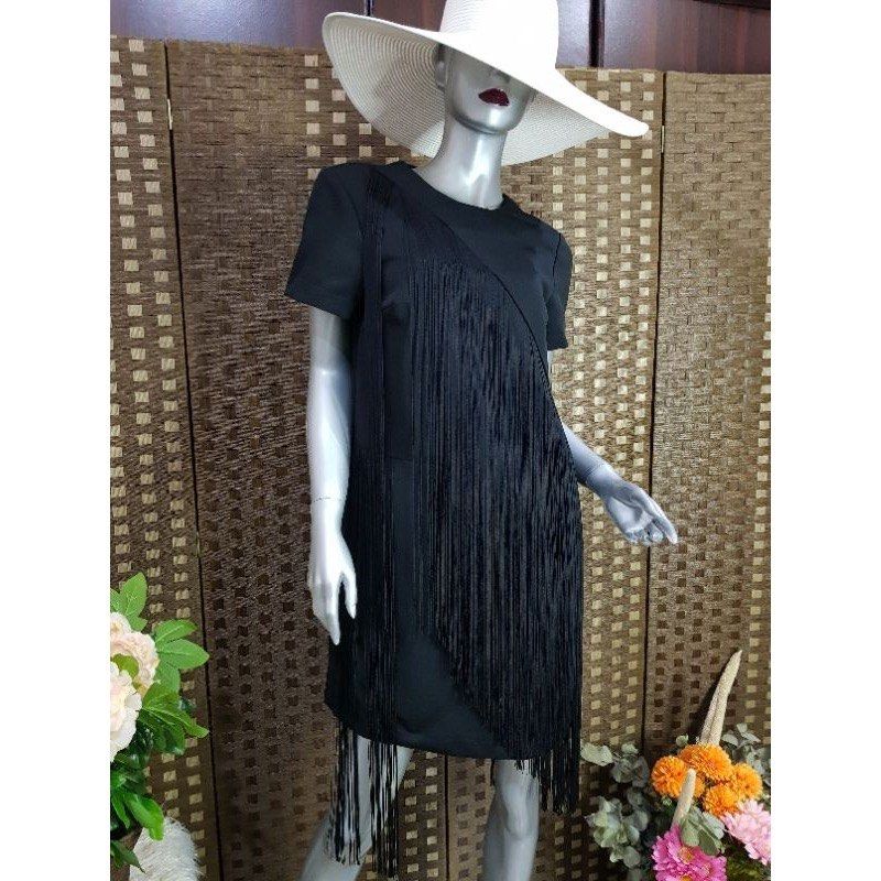 black dresses tight 1960s Fringe & Rhinestone Straps Party Dress main image 0