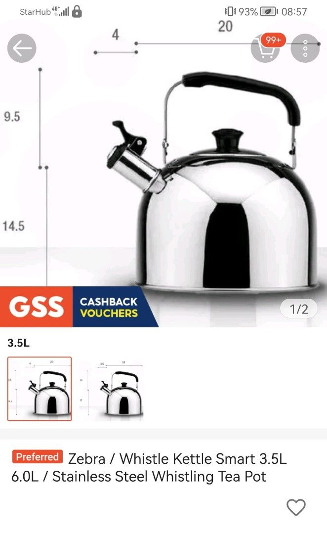 Hot Water Set Zojirushi Hot Water Dispenser + FREE Zebra Whistling pot