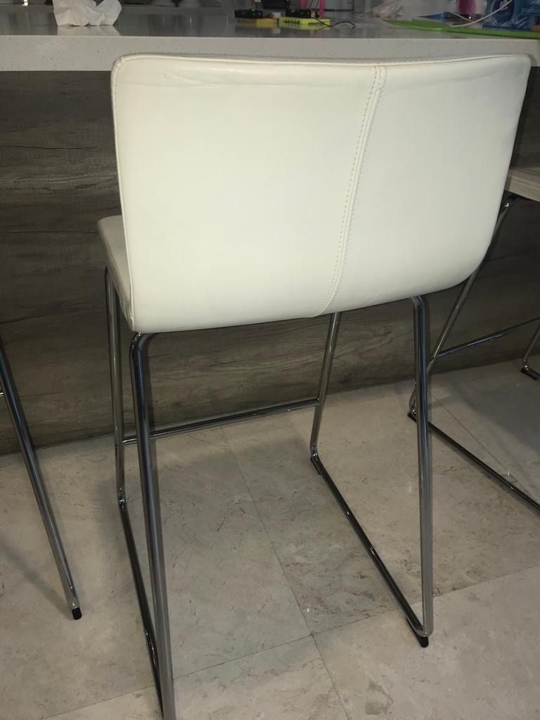 Ikea BERNHARD Bar stool with backrest, chromeplated (3 stools