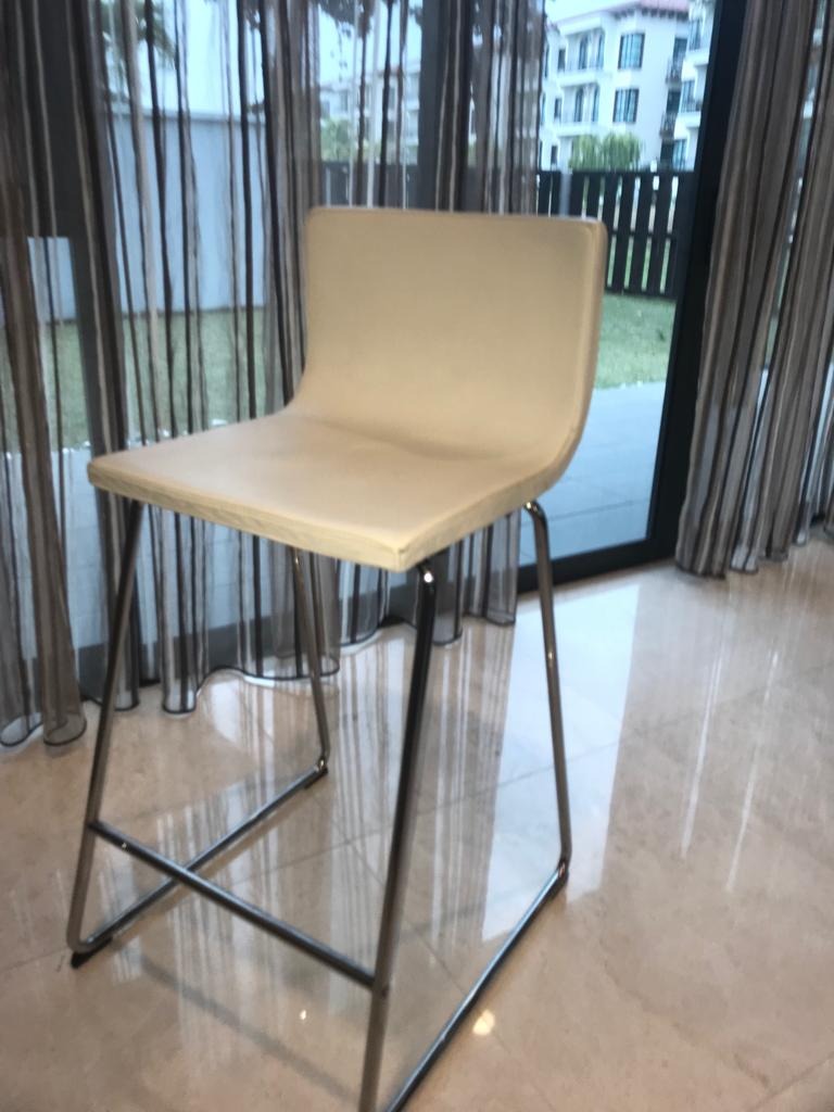 Ikea BERNHARD Bar stool with backrest, chromeplated (3 stools