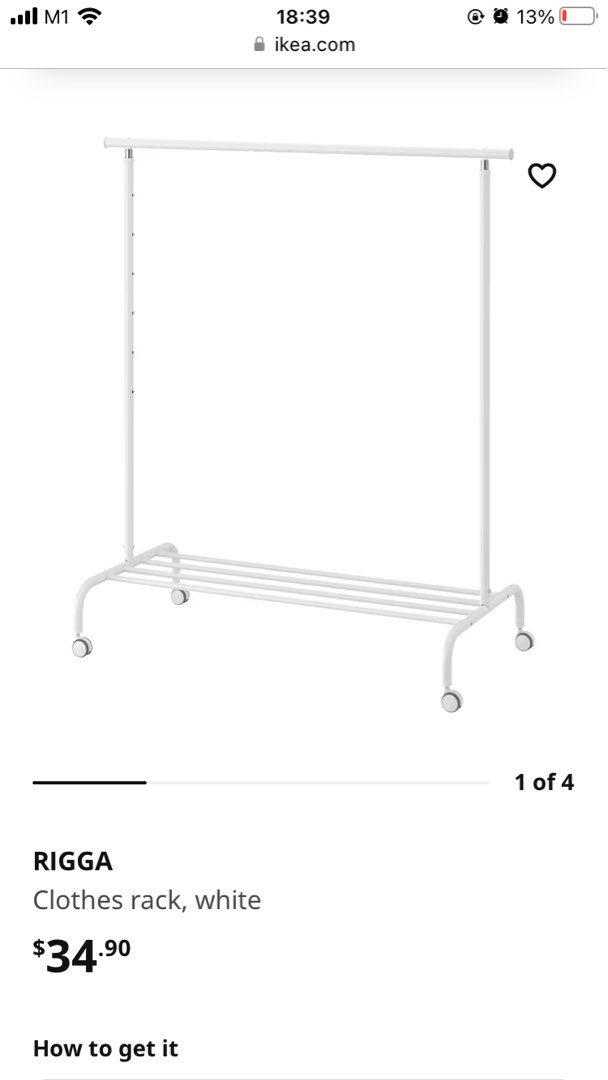 IKEA clothes rack, Furniture & Home Living, Furniture, Shelves