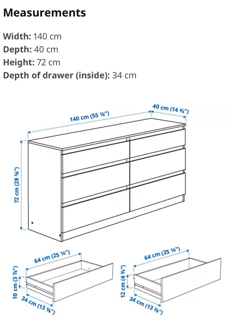 IKEA drawers shelf drawer KULLEN, Furniture & Home Living