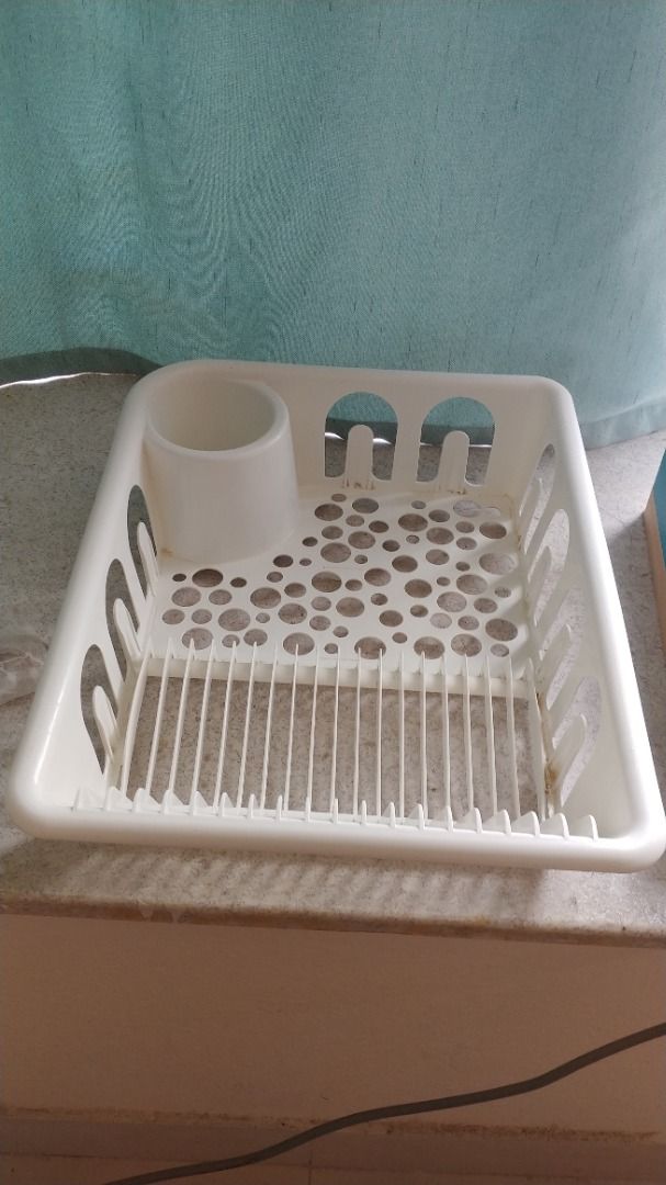 FLUNDRA Dish drainer, white - IKEA