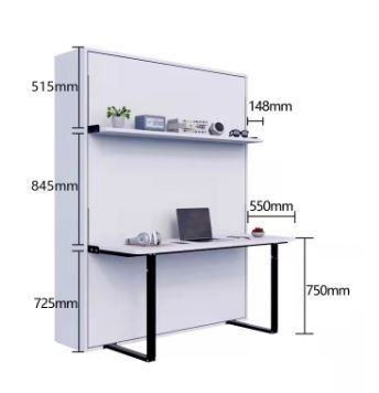 Invisible bed Hidden folding bed Wardrobe bed Murphy bed Flip bed Desk ...