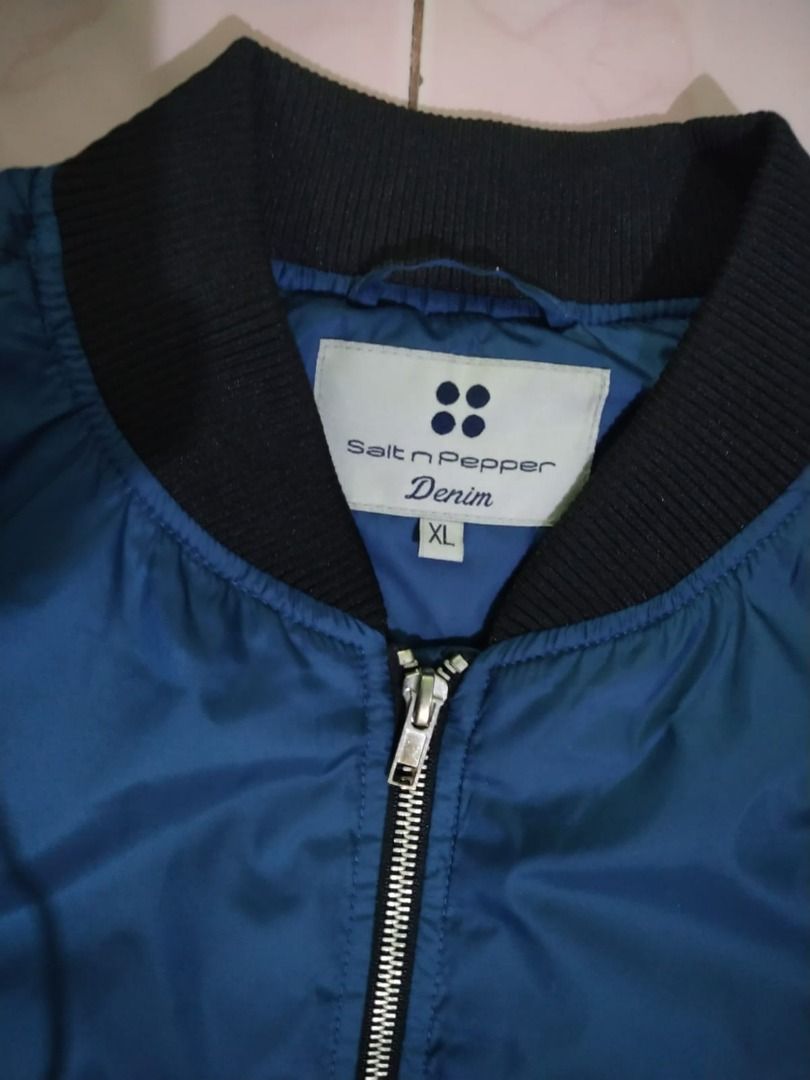 Jaket Bomber salt n pepper Second Original Preloved