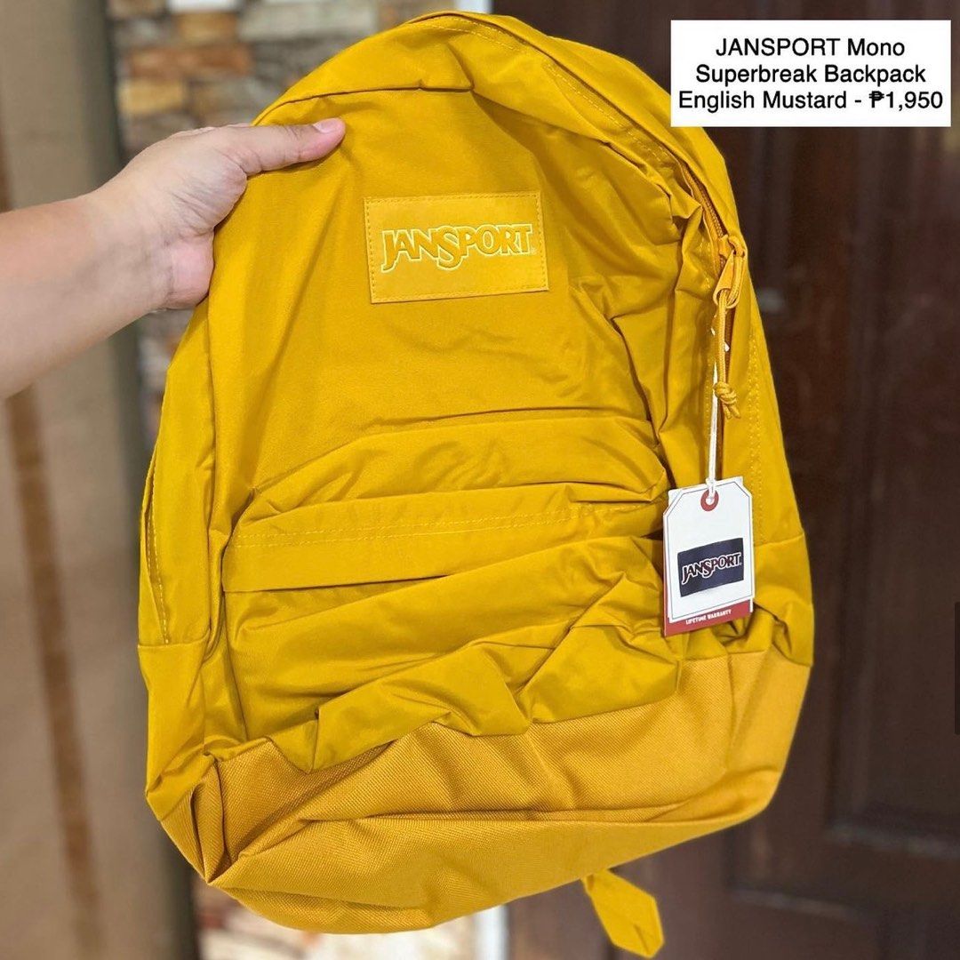 Mustard jansport backpack 2025