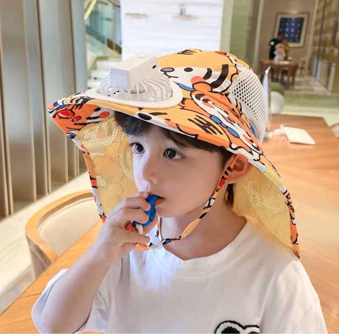 Girl wearing shop bucket hat