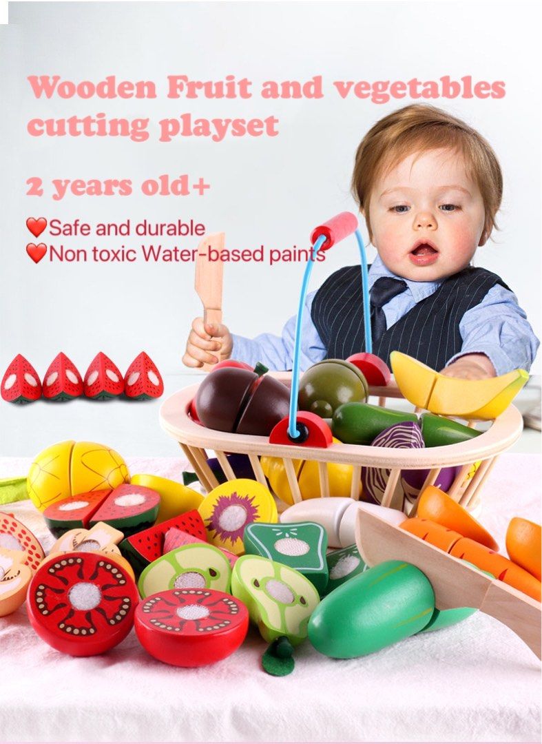Toy cutting fruit outlet velcro cooking playset
