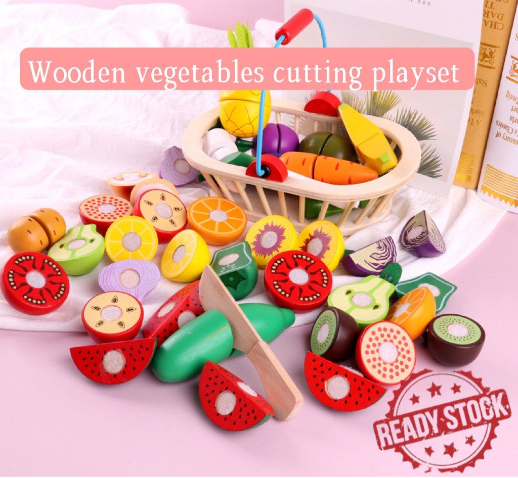 Toy cutting fruit clearance velcro cooking playset