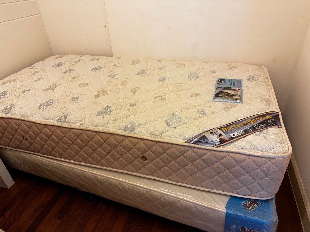 King Koil super Single bed with cot, Furniture & Home Living, Furniture