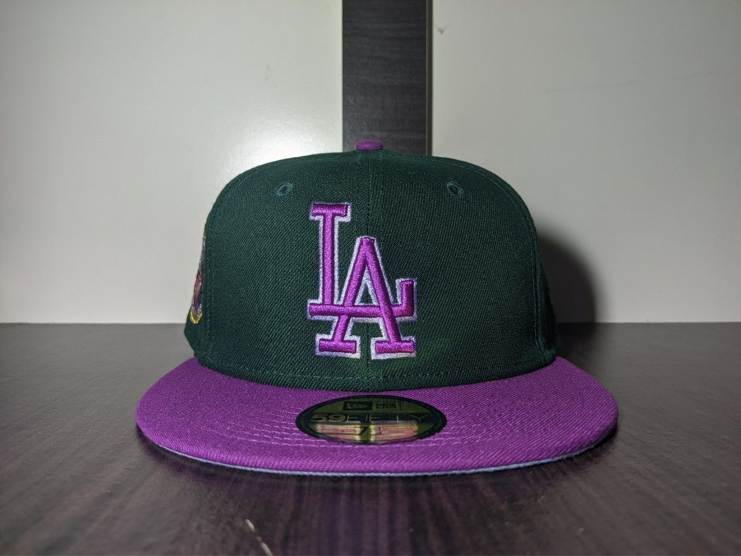 NEW ERA CAPS Los Angeles Dodgers Green Purple 59Fifty Fitted Cap