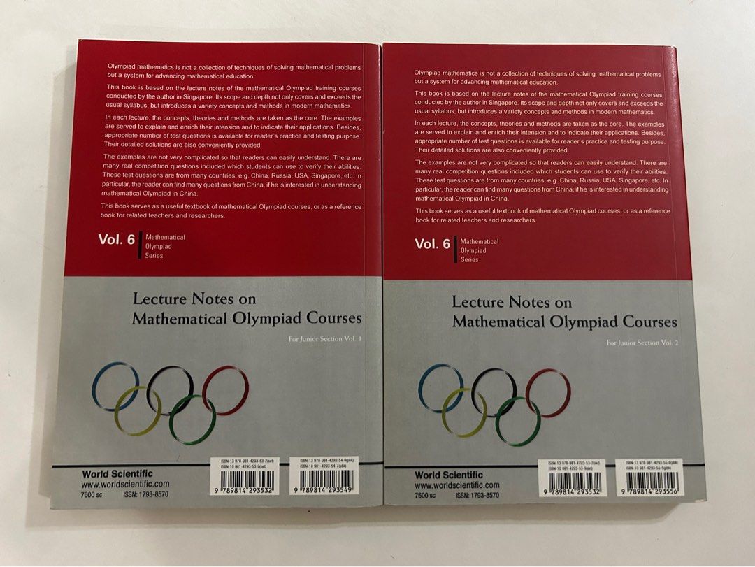 Lecture notes on mathematical olympiad courses volume 1 and 2 hobbies