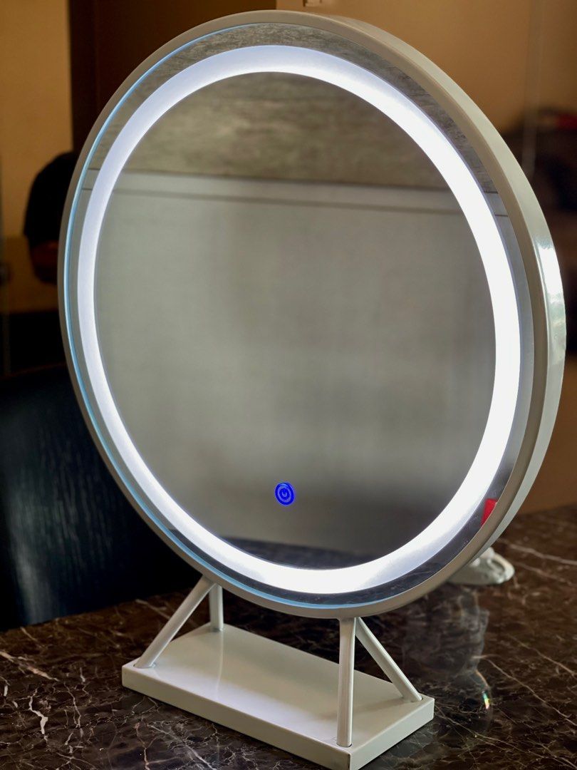 LED Makeup Mirror White, Furniture & Home Living, Home Decor, Mirrors