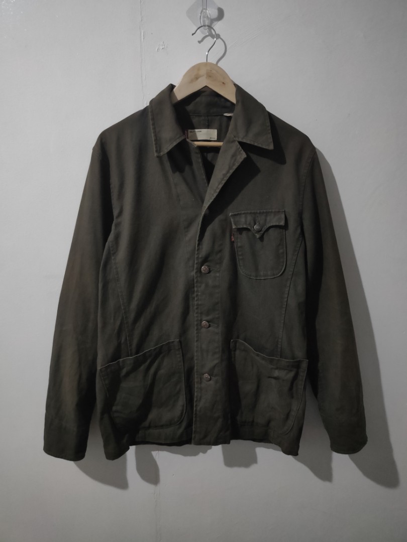 Levis Denim Jacket Olive Green on Carousell