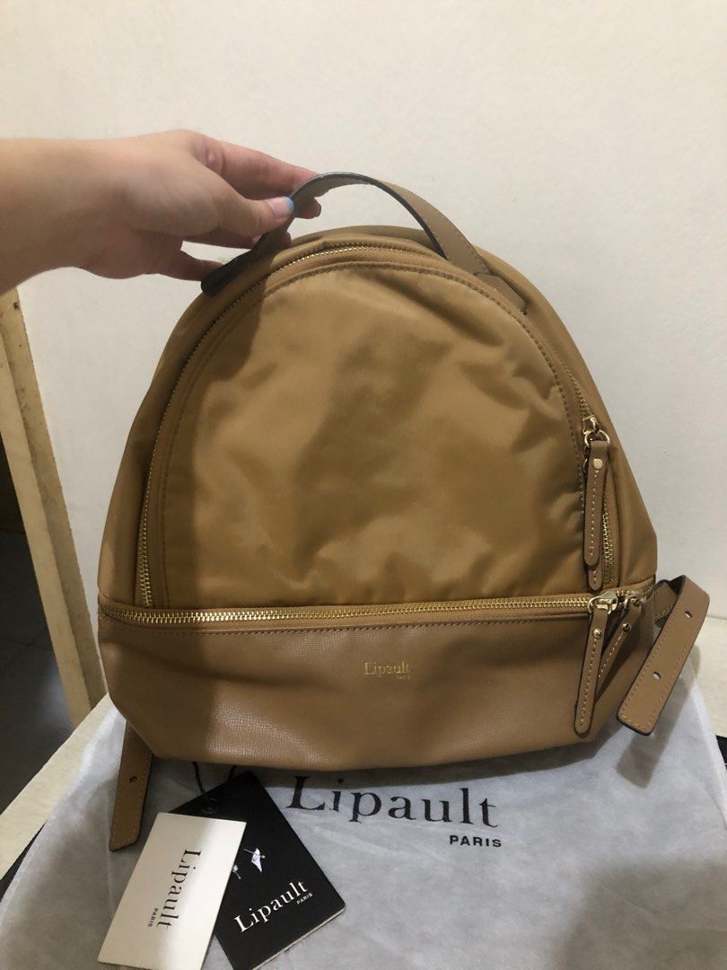 Lipault clearance leather backpack