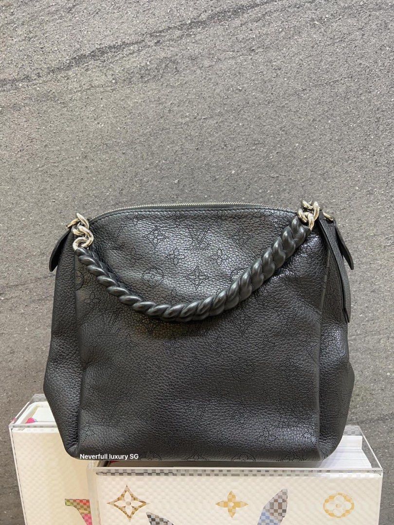 Louis Vuitton Babylone Chain BB Black Mahina Leather ref.803025