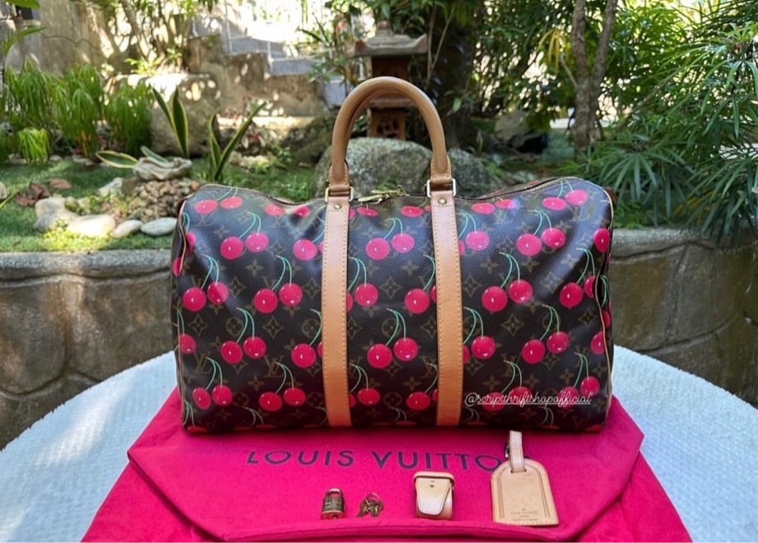 COLLECTOR Louis Vuitton x Takashi Murakami 'Cherry Keepall 45