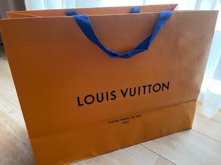 Louis Vuitton – Paper Bag and Box with Blue Ribbon • Original from LV Korea  • Free Shipping, Luxury, Accessories on Carousell