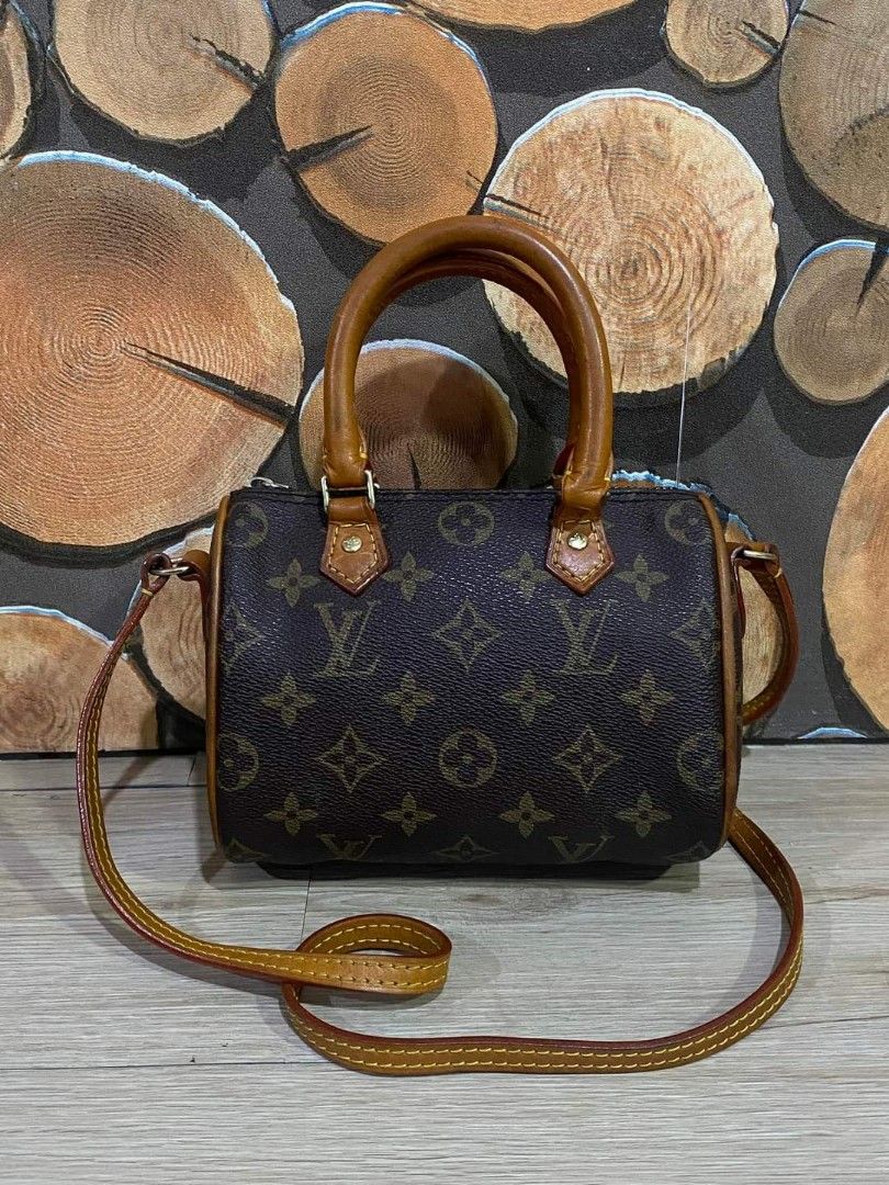 tas sling-bag Louis Vuitton Monogram Nano Speedy Hand Bag