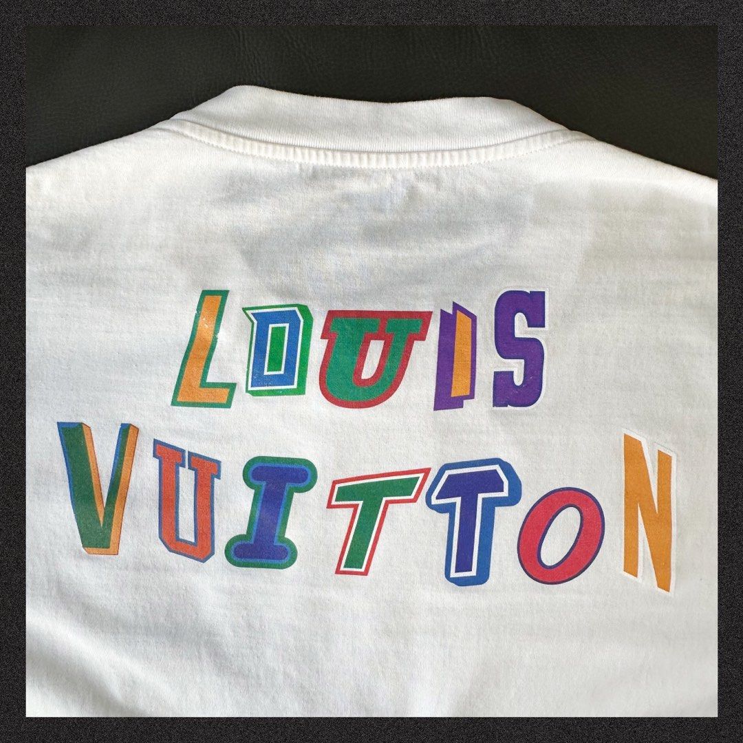 Louis Vuitton x NBA Logo Letter Print Tee, Men's Fashion, Tops