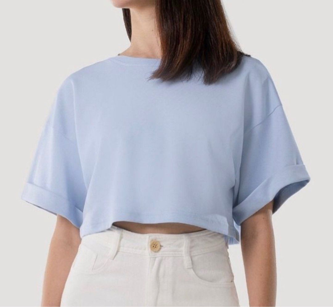 boxy crop top tee